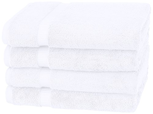 Pinzon - Toallas de baño de mezcla de algodón orgánico, juego de 4, Blanco Pinzon - Toallas de baño de mezcla de algodón orgánico, juego de 4, Blanco