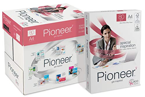 Pioneer Paper UWF A4 - Papel premium para impresora 2500 folios 80 g/m2, Blanco