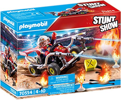 Playmobil - Stuntshow Playset Kart Bombero, Multicolor (70554)