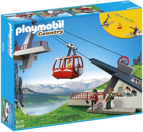 Playmobil Vida en la Montaña - Teleférico de los Alpes , Playsets de Figuras de Juguete, 60 x 10 x 50 cm, (5426)