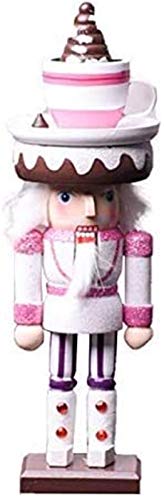 Plztou Adorno de Cascanueces de Navidad, 25 cm Cascanueces Creativo Marioneta Madera Adornos a Mano Adornos de Navidad Dibujo Nueces Soldados Banda Muñecas Muñecas Regalos de Escritorio Decoración de