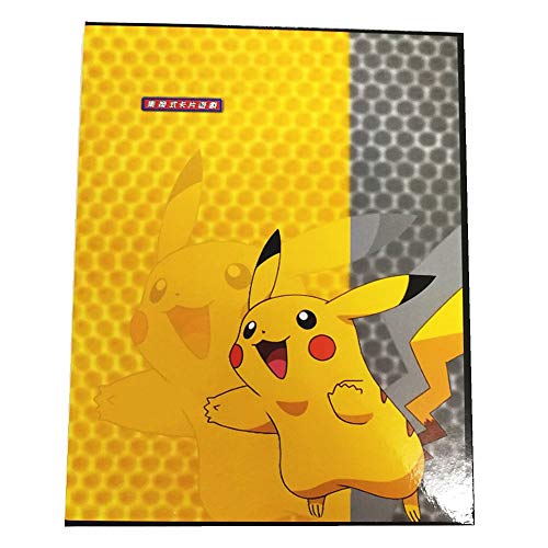 Porta tarjetas de Pokemon compatible con carpeta Carpeta coleccionable de tarjetas coleccionables GX EX Tarjetas de entrenador Álbumes 20 páginas pueden contener hasta 160 tarjetas Cubierta de Pikachu