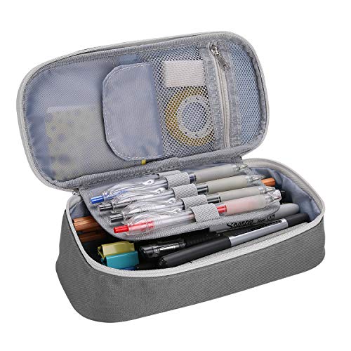 ProCase Estuche Escolar Gran Capacidad, Bolsa de Lápiz Portable Lapicero para Material de Papelería Maquillaje con Cremallera Doble para Estudiantes en Escuela y Empleados en Oficina –Gris ProCase Estuche Escolar Gran Capacidad, Bolsa de Lápiz Portable Lapicero para Material de Papelería Maquillaje con Cremallera Doble para Estudiantes en Escuela y Empleados en Oficina –Gris