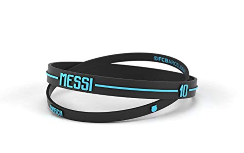 Pulsera Lionel Messi Fútbol Club Barcelona Estándar para Hombre | Pulsera Barça de silicona | Apoya al FCBarcelona con un producto oficial culé | FCB