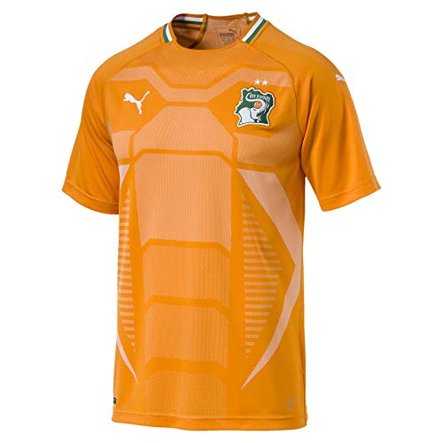 Puma Fif Ivory Camiseta, Hombre Naranja (Flame Orange/Pepper Green), XL