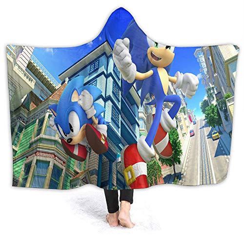 QiAOQIAOLO Sonic The Hedgehog Manta de forro polar Sonic The Hedgehog Sega Videojuegos, Sonic Racing ligero manta de niños tamaño 60 x 50 pulgadas