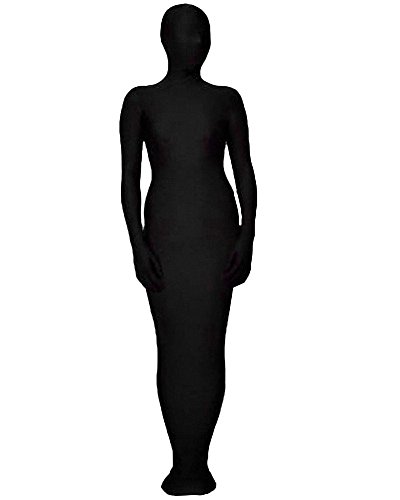 Queenshiny® Licra de Cuerpo Completo Segundo Juego de la Piel de Color Negro Zentai Mummy (XL, Mummy-2)