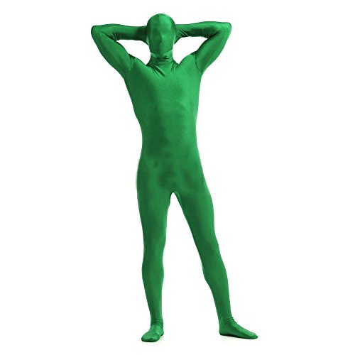 Queenshiny® Licra de Cuerpo Completo Segundo Juego de la Piel de Color Verde Zentai (XL)