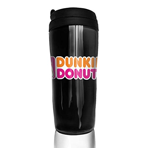 Qurbet Botella de agua, Coffee Mugs, Dunkin Donuts Logo, Iced Espresso Small Coffee Mug Reusable Plastic Curve Travel Mug for Women Men