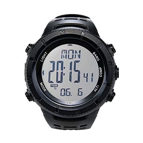 Reloj Deportivo Digital para Hombres para Senderismo al Aire Libre con brújula Altímetro Barómetro Termómetro Reloj Militar Resistente al Agua Reloj de Pulsera H001H11