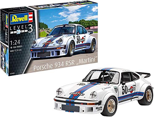 Revell-Porsche 934 RSR Martini, Escala 1:24 Kit de Modelos de plástico, Multicolor, 1/24 07685 7685