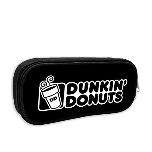 RGFDF Dunkin Donuts Anime Makeup Pouch Durable Students Cool Stationery con doble cremallera para niños y niñas