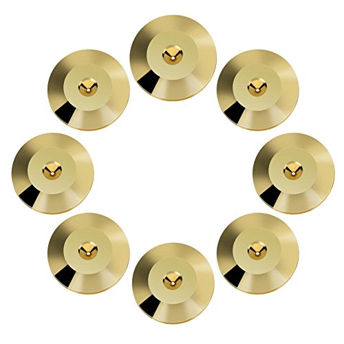 Richer-R 8pcs Almohadillas de Cono,Base de los Pies de Espiga Universal para Altavoz/Amplificador/Reproductor de CD-DVD/Grabadora de Tocadiscos/Chasis/Instrumento,etc.(Cobre,25 mm * 4 mm)(Oro) Richer-R 8pcs Almohadillas de Cono,Base de los Pies de Espiga Universal para Altavoz/Amplificador/Reproductor de CD-DVD/Grabadora de Tocadiscos/Chasis/Instrumento,etc.(Cobre,25 mm * 4 mm)(Oro)