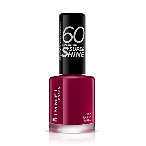 Rimmel London 60 Seconds Super Shine Esmalte de Uñas, 320 - Rapid Ruby