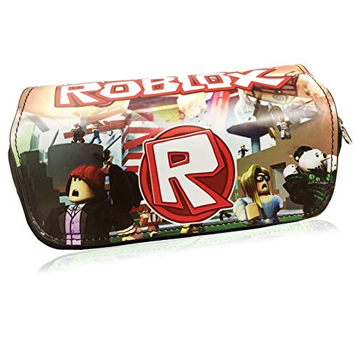 Roblox Estuche Escolar de Gran Capacidad, Bolsa de Lápiz Portable Estuche Organizador de Material Papelería con Cremallera Doble para Estudiantes en Escuela y Empleados en Oficina