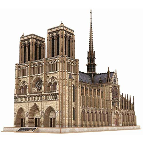 Rompecabezas 3D Catedral De Notre-Dame De Paris, Descubre El Mundo En 3D, CREA Diversión para Jóvenes Y Mayores, Color