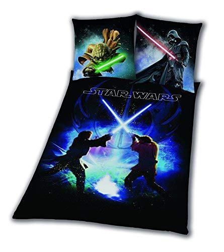 Ropa de cama Star Wars Espada lucha Rey Finn tico Yoda 135 x 200 nuevo WOW – All-in-One de Outlet de 24 de