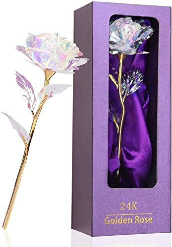 Rosa de Oro Rosa Eterna Flores Rosa de Cristal 24K Chapado en Oro Rosa con Caja de Regalo día de San Valentín Día de la Madre Cumpleaños de Navidad, Mujer,Novia, Esposa,Aniversario Rosa de Oro Rosa Eterna Flores Rosa de Cristal 24K Chapado en Oro Rosa con Caja de Regalo día de San Valentín Día de la Madre Cumpleaños de Navidad, Mujer,Novia, Esposa,Aniversario