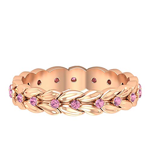 Rosec Jewels 18 quilates oro rosa redonda Pink Tourmaline