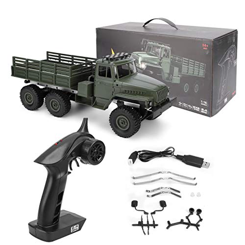 Rosvola 1/16 RC Car, Modelo de transmisión Coche teledirigido RC Camión Militar, para niños Niños