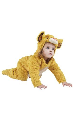 Rubies Disney Simba del león Rey de Vestuario. Bebé 18-24 Meses. Furry Mono de una Pieza.