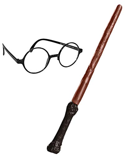 Rubie's Official, Paquete de Accesorios de Harry Potter, Varita y Gafas, el ambalaje puede variar