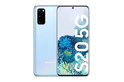 Samsung Galaxy S20 5G- Smartphone 6.2" Dynamic AMOLED (12GB RAM, 128GB ROM , cuádruple cámara trasera 64MP, Octa-core Exynos 990, 4000mAh batería, carga ultra rápida), Cloud Blue [Versión española]