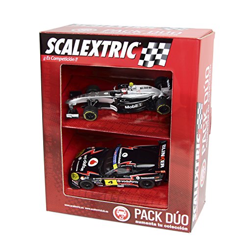 Scalextric Original - Pack Dúo Surtido 2 (F1 McLaren Magnussen Deco 2014 - Chevrolet Corvette C6R GT Open) (Fábrica de Juguetes A10169S300)