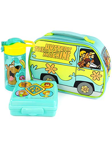 Scooby-Doo Lunchbox Mystery Machine Lunch Bag Botella y Snack Pot Set