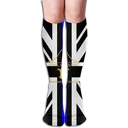 Seiobax 50 Medias con estampado completo para mujer Math Ghost In England Flag Calcetines hasta la rodilla