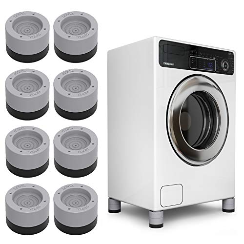 Seisso Elevador lavadora refrigerador 8pcs, Patas de muebles para electrodomésticos 8pcs, Pies de muebles Altura ajustable Antideslizante, reducir ruido y vibración