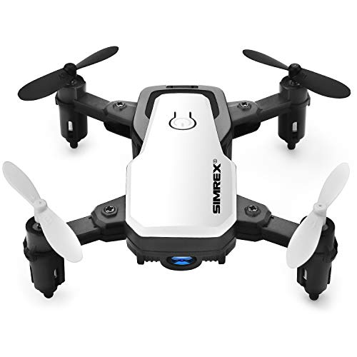 SIMREX X300C Mini Drone con cámara WiFi HD FPV Plegable RC Quadcopter RTF 4CH 2.4GHz Control Remoto sin Cabeza Control de altitud Super Easy Fly para Entrenamiento Blanco SIMREX X300C Mini Drone con cámara WiFi HD FPV Plegable RC Quadcopter RTF 4CH 2.4GHz Control Remoto sin Cabeza Control de altitud Super Easy Fly para Entrenamiento Blanco