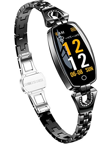 Smartwatch Mujer Elegante Pulsera Inteligente Impermeable Reloj Movil HD Touch Screen Fitness Tracker Compatible con Android Y iOS para Mujeres