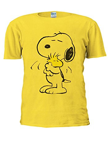 Snoopy Peanuts - Camiseta unisex graciosa y alegre con dibujos animados para hombre y mujer Amarillo Daisy M