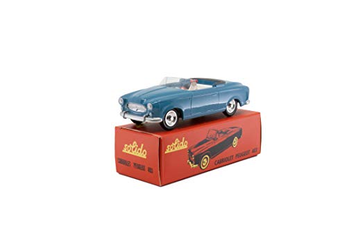 Solido S1001081 Peugeot 403 Cabrio, 1959-1965, Serie 100, Escala 1:43, en Caja de cartón con Tapa Deslizante, Color Azul (421436610)