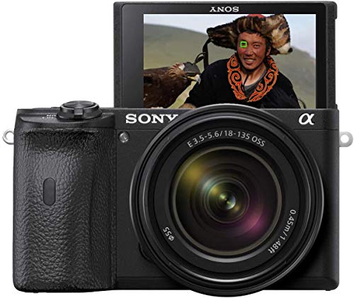 Sony Alpha 6600 - Cámara Evil APS-C con Objetivo Zoom Sony 18-135mm f/3.5-5.6 (Enfoque Automático rápido 0.02s, estabilización de Imagen óptica de 5 Ejes, 4K HLG, Pantalla inclinable para Vlogging)