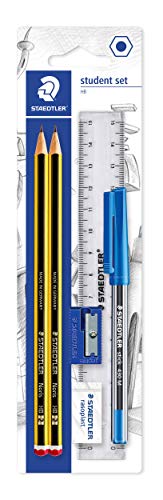 Staedtler - Conjunto de lápices, goma de borrar, bolígrafo y regla