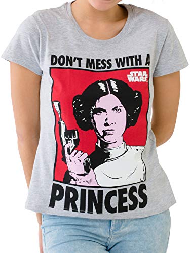 Star Wars - Camiseta para mujer de la Princesa Leia - Talla Small