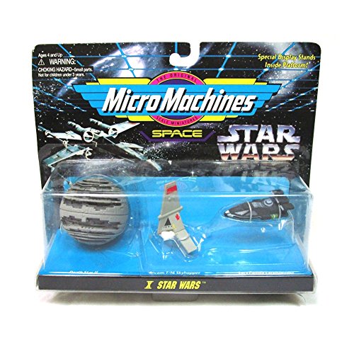 Star Wars Micro Machines Set x Lars Familia landspeder, T-16 skyhopper & Estrella de la Muerte II