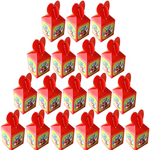 Super Mario Kids Party Box 18pcs reutilizables Kids Mario Party Bags para regalos de fiesta de cumpleaños temáticos Regala suministros de regalo Caja de comida