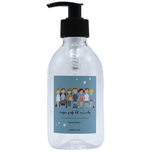 SUSIKO |Mejor Profe | Medidas 15 x 5 cm | Capacidad 250 ml | Peso 40 gr | Bote Transparente PET con Dosificador Negro | Packaging en Preciosa Caja Kraft SUSIKO |Mejor Profe | Medidas 15 x 5 cm | Capacidad 250 ml | Peso 40 gr | Bote Transparente PET con Dosificador Negro | Packaging en Preciosa Caja Kraft
