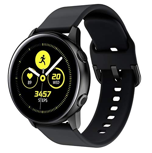 Syxinn Compatible con Galaxy Watch Active/Active2 40mm 44mm Correa de Reloj 20mm Silicona Banda de Reemplazo Pulsera para Galaxy Watch 42mm/Gear Sport/Gear S2 Classic/Ticwatch 2