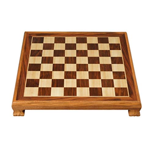 Tablero de ajedrez de madera de gama alta con patas 48,4 x 48,4 x 7,2 cm, 48,2 x 48,2 x 7,1 cm (no incluye piezas de ajedrez) de lujo ajedrez (color: solo tablero de ajedrez)