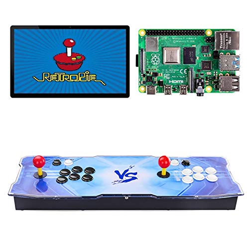 TAPDRA 10000+ Consola Arcade de Juegos Retro para Raspberry Pi 4 Modelo B (Edición 2G Ram) Admite 4 Jugadores ES Retropie con 45+ Emuladores HD 720P