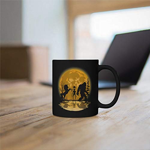 Taza de café Bigfoot con diseño de unicornio para pesca extranjera y unicornio, taza de té de cerámica para hombres y mujeres