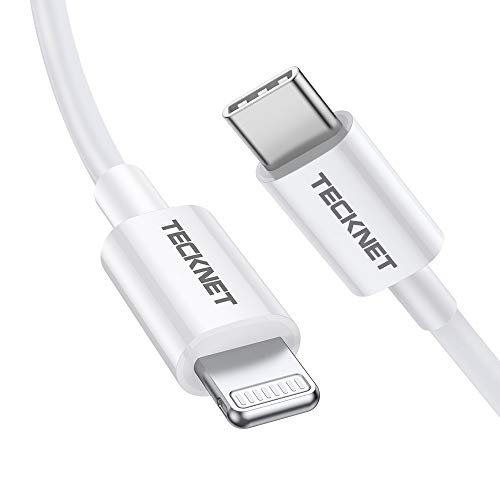 TECKNET Cable USB C a Lighting 1M [ MFi Certificado] Cable de Carga Rápida USB C, Cable de Suministro de Energía de Carga Compatible con iPhone 11 / X/XS/XR/XS MAX / 8 / Plus, iPad/Notebook