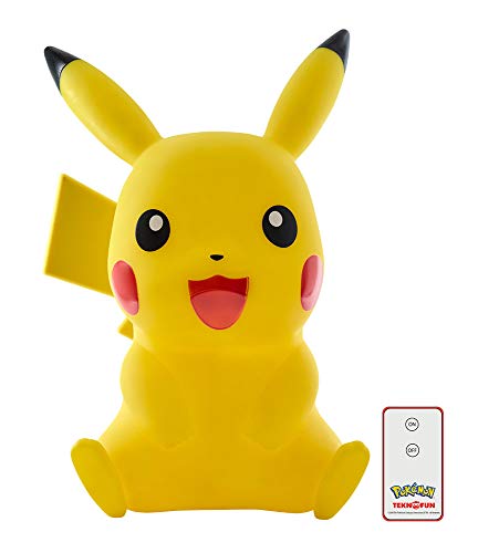 TEKNOFUN Pokemon Lámpara LED 3D Pikachu, 40cm, Mando a Distancia