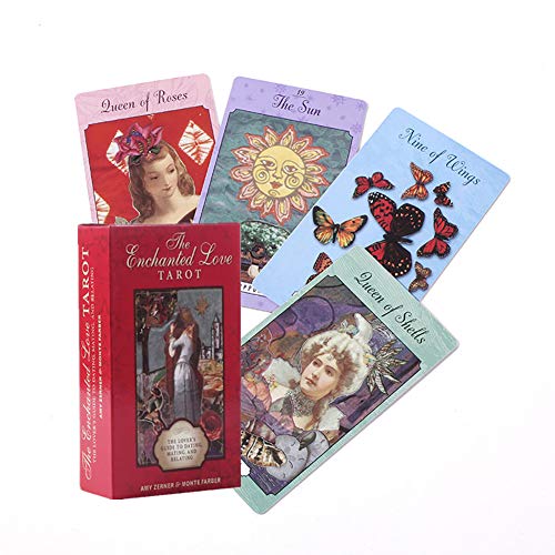 The Enchanted Love Tarot 78 Cards Deck La guía del Amante para el apareamiento de Citas y el Juego de Cartas relacionado Regalos Arcana Beginner Tarot Set