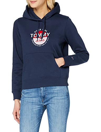 Tommy Hilfiger Tjw Essential Logo Hoodie Suéter, Azul Marino Crepúsculo, XL para Mujer Tommy Hilfiger Tjw Essential Logo Hoodie Suéter, Azul Marino Crepúsculo, XL para Mujer