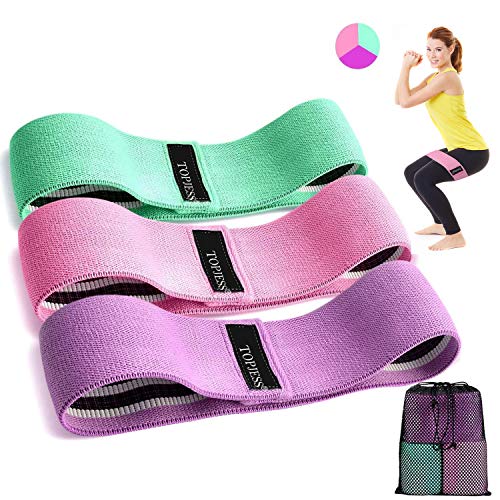 TOPJESS Bandas de Resistencia, Bandas Elásticas Fitness, Bandas de Resistencia de la Cadera, Bandas Elasticas Gluteos, Bandas Antideslizantes para Yoga, Pilates, Fuerza, Fisioterapia, Estiramientos